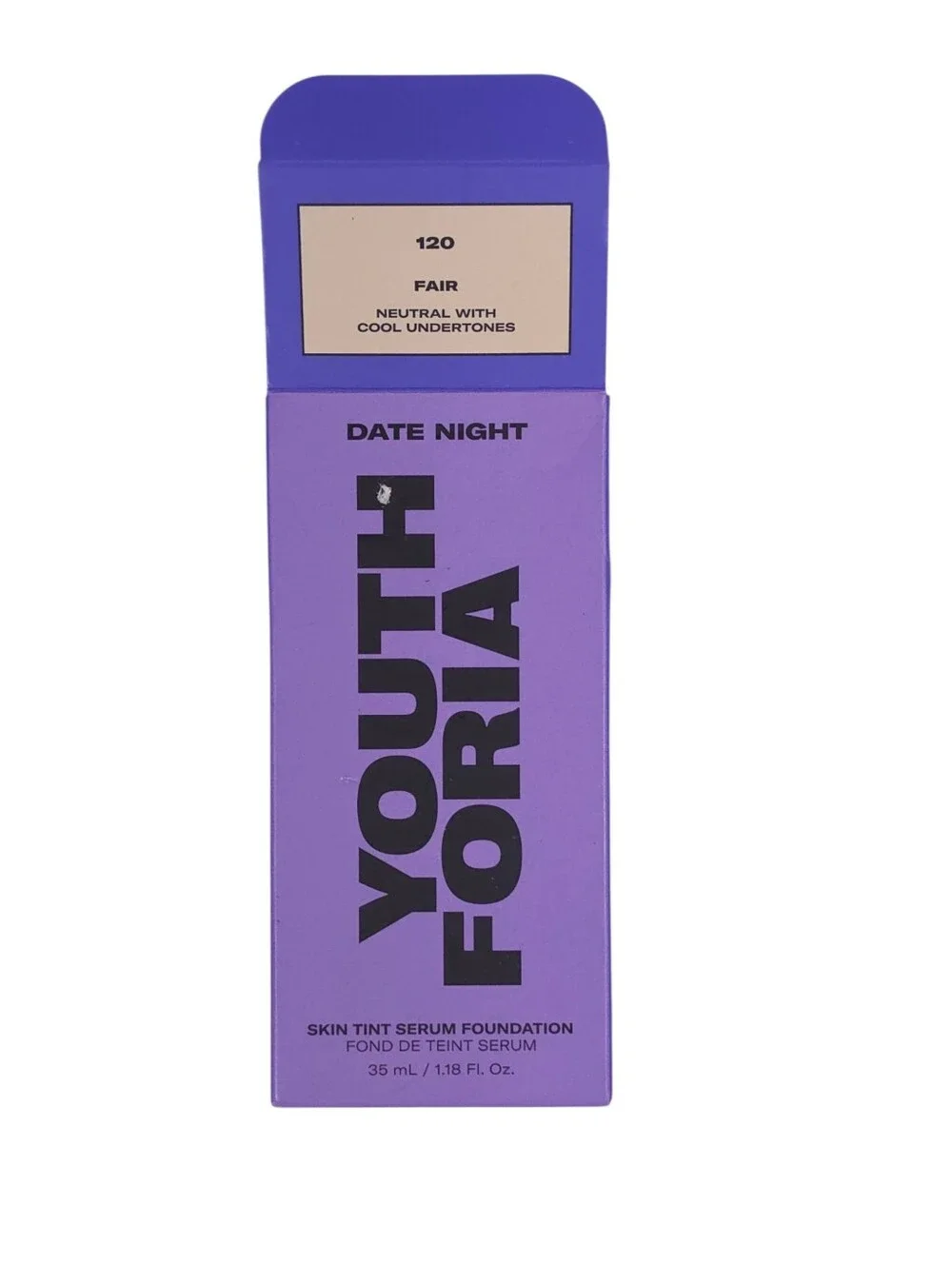 Youth Foria Date Night Skin Tint Serum Foundation in 120 Fair
